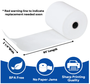 2.25" x 85' Thermal POS Paper Rolls