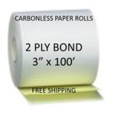 2_Ply_Bond_Carbonless_3_x_100_POS_Paper_Rolls_Free_Shipping_53mh-7y
